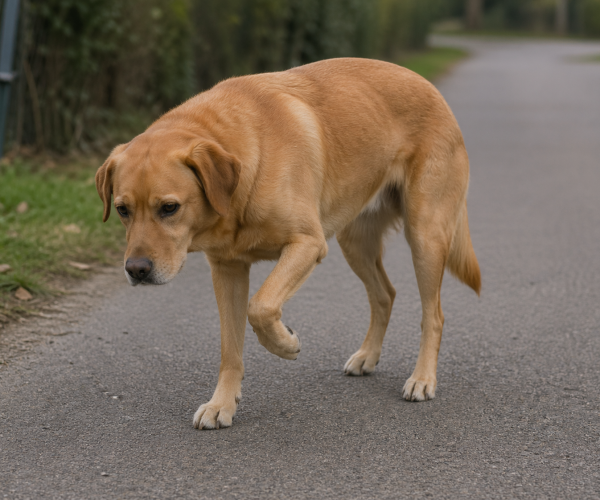 hond loopt mank